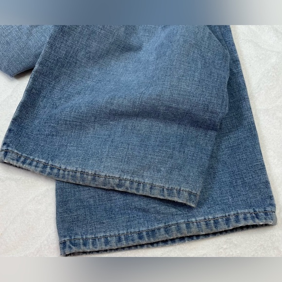 Vintage 90s Jeans Blue Asphalt High Rise Wide Leg Size 11 - Picture 6 of 13